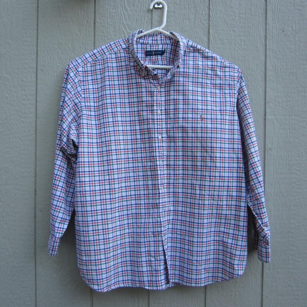 Ralph Lauren Mens 3XB Button Down Shirts Lot 3 Lime Green Gingham Plaid Big Tall